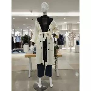 [포커스] 후드배색 롱 코트 가디건 FW3K7CT0363