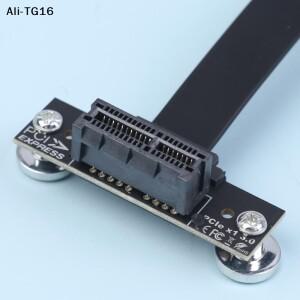 C31 1pc PCIE 3.0/4.0 X1 라이저 케이블 90도 직각 연장 어댑터 Express 카드 리본
