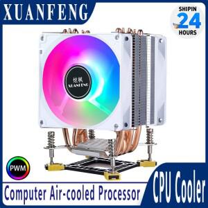 XUANFENG 효율적인 냉각 90mm 팬 공랭식 2/4/6 히트 파이프 쿨러 CPU 프로세서 호환 LGA115x 1200 1851 i3