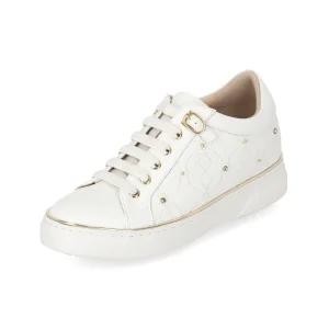 여성 소가죽 키높이 밴딩 스니커즈 6cm LCWHDS79PHU613 39 1B_CJ