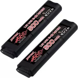 [차액결제]NASTIMA 7.2 V NiMH Micro 500 배터리 2개 세트 도쿄 마루이 전기 권총과 호환 IP 시리즈 HK45/Hi-CAPA