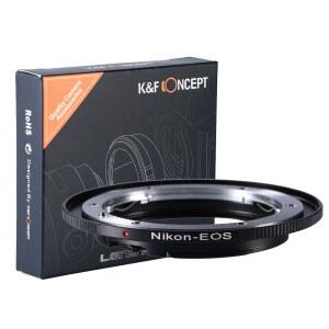 K F Concept NF to EF 어댑터 F D Ai AiS 마운트 렌즈를 1DX 5DS 5D3 6D22 7D 700D 750D 760D 카메라에 사용
