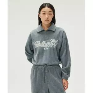 LEE 우먼 플스 하프 집업 맨투맨 그레이 4457909 LE2404CR63GR