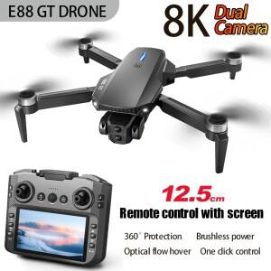 새로운 E88GT 드론 8K HD 카메라 화면 메모리 카드 전송 장애물 회피 광학 흐름 호버링 브러시리스 5G FPV