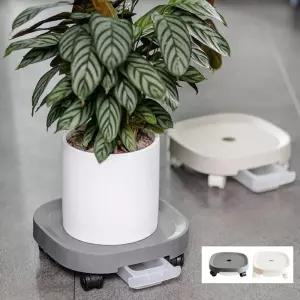 받침대 물받이 바퀴달린 이동식 화분 트레이27cm