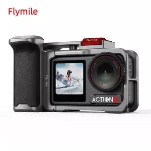 Flymile Action 5 Pro 카메라 그립 홀더 dji 호환 Pro/Action 4 액세서리 용 금속 케이지 셔터 버튼 핸들