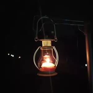 [하프클럽/셀럽하우스]감성캠핑 티라이트 램프(블랙)