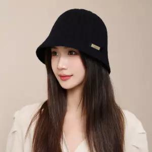 여성 니트 골지 버킷햇 겨울벙거지 니트버킷햇 겨울