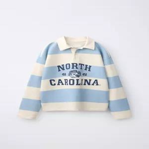 국내배송 ZARA 자라 주니어 키즈 노스캐롤라이나 파크 필즈 헤비웨이트 스트라이프 폴로셔츠 하늘색 116574
