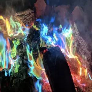 레인보우 오로라 불꽃 가루 불멍팩 2개 컬러