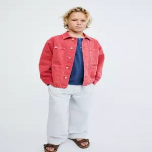 국내배송 ZARA 자라 주니어 키즈 STORIESZ 캔버스 오버셔츠 레드 7446610600 2133030