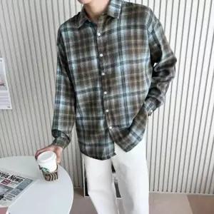 [라일리의류] Rly 스트라이프 데일리 캐쥬얼 체크셔츠 루즈 단가라