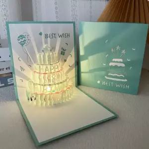 입체 생일케이크 꾸미는 팝업카드 예쁜 3D 특별한 축하편지지