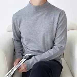 겨울 니트 L 가을 남자 2XL 긴팔 빅사이즈 캐주얼 니트티 큰사이즈 반폴라 데일리 남성 XL 봄 티셔츠