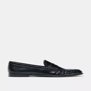 국내배송 자라 ZARA 여성 소프트 셔링 로퍼 블랙 2515610800 2127701