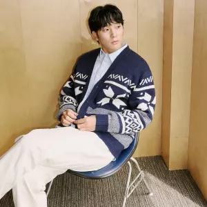 [파렌하이트] 노르딕 패턴 모헤어 가디건 (FLUCX8336)