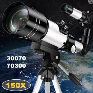 전문 천문 망원경 F30070 단안 150배 줌 HD 야간 투시경 달 별 AZM70300 별 관찰