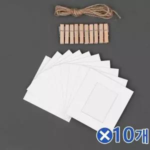 TBZ 포켓식 가랜드 종이액자 10p 세트 2x3 화이트x10개 아기방액자