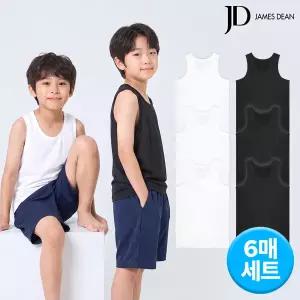 제임스딘 어린이 쿨 메쉬 런닝 6매세트 주니어 민소매 티셔츠