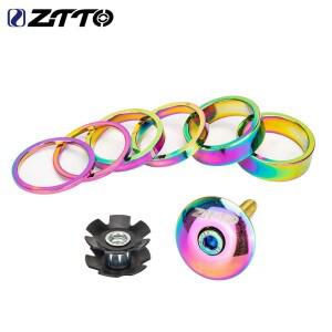 ZTTO 자전거 알루미늄 합금 헤드셋 스페이서 스템 탑 캡 스테인레스 와셔 링 나사 28.6mm 포크 스티어링 튜