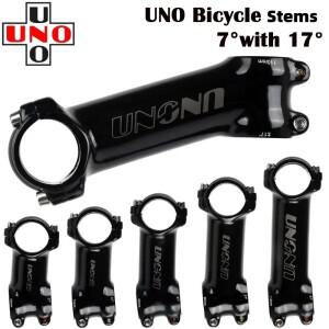UNO 라이트 블랙 스템 자전거 초경량 7 17도 MTB 로드 포크 28.6 31.8mm 60/70/80/90/100/110/120/130mm 라
