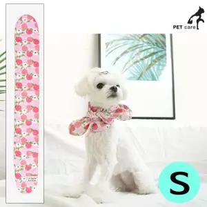 복숭아 트로피칼 머플러 S 애견 핑크