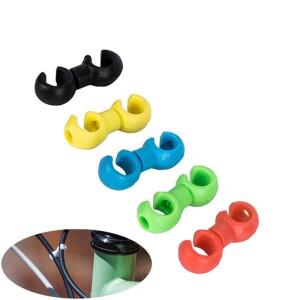 10pcs 자전거 MTB 브레이크 기어 케이블 S  클립 버클 호스 가이드 크로스 라인 링 걸쇠 사이클링 액세서리