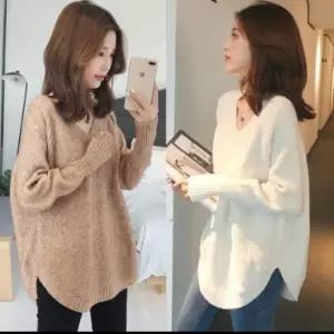 딜로그? 브이넥 니트티 루즈핏 편안한