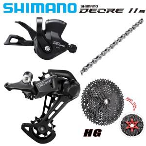 SHIMANO DEORE M5100 1X11 속도 그룹 세트 RAPIDFIRE PLUS 변속 레버 뒷 선샤인 MTB 자전거 46T 50T 52T