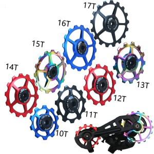 10T 11T 12T 13T 14T 15T 16T 17T MTB 도로 자전거 뒷 변속기 풀리 롤러 세라믹 베어링 가이드 Shimano Sra