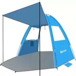 고리치 비치 캐노피 텐트 - 간편한 설치 3-4/5-6/7-8인용 휴대용 선 셸터 UPF 50 자외선 차단 쉐이드