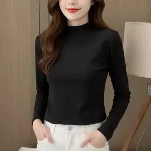 [라일리여성의류] Rly 여자 유니크 식스컬러미니멀 슬림 웜라이닝 목폴라
