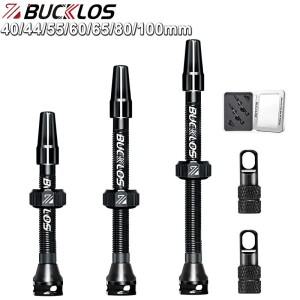BUCKLOS 자전거 튜브리스 밸브 40/44/55/60/65/80/100mm Presta 도로 MTB 용 CNC 알루미늄 합금