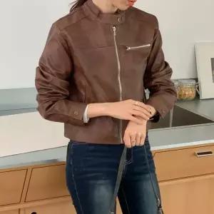 여자 세미크롭 시크룩 버튼 라이더자켓 자켓 재킷_X