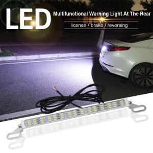 자동차 후진등 번호판 램프 45/90 SMD LED 전구 브레이크 외부 방수 바, 레드 + 화이트