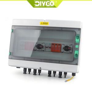 DIY GO 태양광 발전 2 입력 출력 DC 1000V PV 결합기 박스 (낙뢰 보호 퓨즈 MCB SPD 방수 IP65 포함)