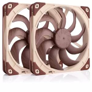 Noctua NF-A14x25 G2 PWM Sx2-PP 고성능 저소음 팬 2개 140mm 높은 풍량 및 정압 두께 속도 오프셋 듀얼
