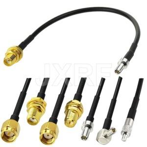 SMA-TS9 어댑터 SMA Male Female-TS9 스트레이트 직각 커넥터 RG174 피그테일 케이블 10CM 3G 4G 모뎀용