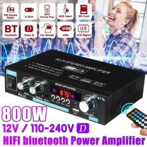 AK35 380 800W 홈 디지털 앰프 오디오 110-240V 저음 전력 블루투스 Hifi FM 자동 음악 서브 우퍼 스피커