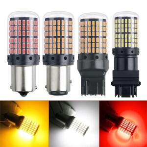 2pcs 1156 BA15S P21W 7440 BAY15D LED 전구 144smd CanBus 램프 역방향 회전 신호등