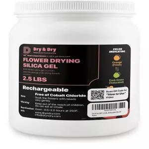 드라이 순중량 2.5LBS 색상 표시 프리미엄 실리카겔 꽃 건조용 건조제 - 재사용 가능
