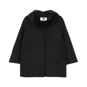 [닥스 여성] [25FW] DLCO5D005BK High Cashmere Blend 블랙 밍크퍼 배색 울캐시미어 히