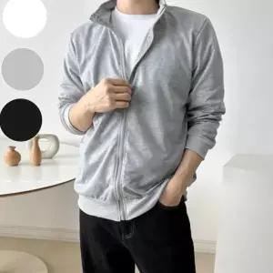하이넥 무지 자켓 캐주얼 상의