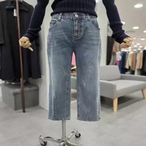 [모다아울렛][베네통]밴딩 데미지 배기 데님팬츠 BADP58461_CA