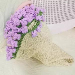 꽃다발담요 뜨게꽃 꽃다발포장 꽃다발포장지 꽃다발덮개가정용 실뜨기 패키지 담요 키트 꽃다발