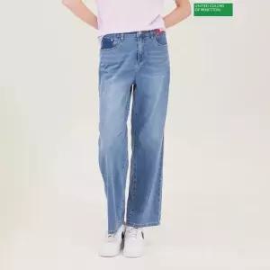 베네통 레더 패-치 일자 데님팬츠 BADPA2611