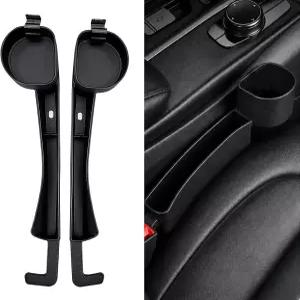 Vioziis 2PCS 업그레이드된 카시트 틈새 메우개 홀더 및 후크 포함 휴대폰 지갑 열쇠 보관 가능한 범용