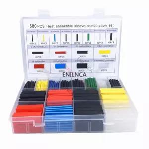 전기 절연 열수축 튜브 키트 와이어 케이블 연결 슬리브 127 750pcs