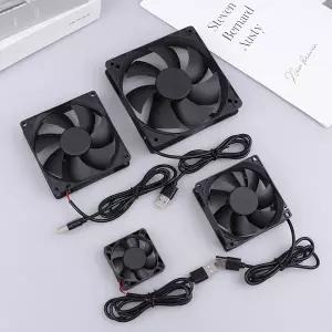 5V 브러시리스 냉각 팬 USB 라우터 팬 컴퓨터 케이스 TV 박스 쿨링 케이스 50mm 80mm 90mm 120mm PC DIY 쿨