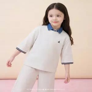 빈폴 키즈 BI6341U02A 아동 셔츠 유아 7부 피케 상하세트 베이지 6196206
